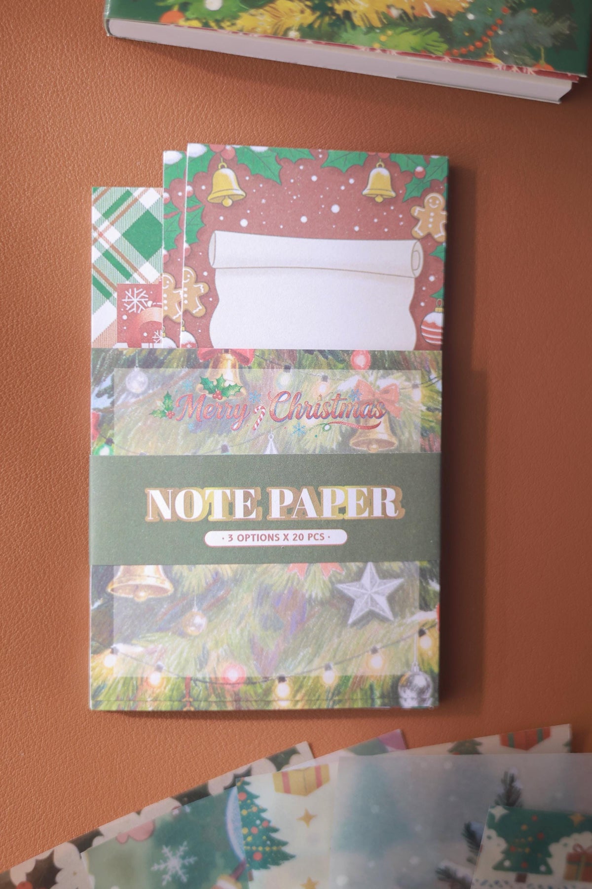 Christmas Journal Gift Box Holiday Scrapbook Set Stationery Pack