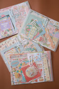Vintage Junk Journal Ephemera Kit 97Pcs Scrapbook Paper Washi Sticker Pack Stationery