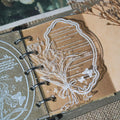 A5 A7 Acrylic  Filofax Personal Planner Dashboard, Botanical Engraved 6-Ring Binder Divider