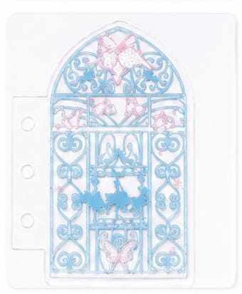 A7 Acrylic Filofax Personal Planner Dashboard, Rococo Flower Window Divider, Clear Botanical Photocard Decor