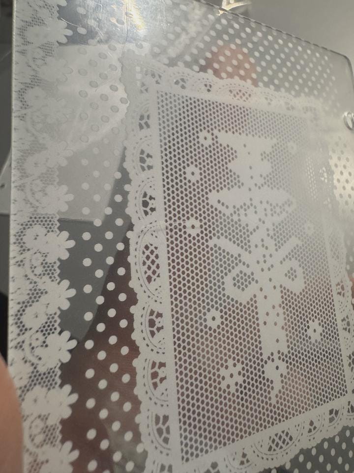 Acrylic Lace Polka Dot Ring Binder Insert, Clear Journal Divider (A6P, A7, M5)