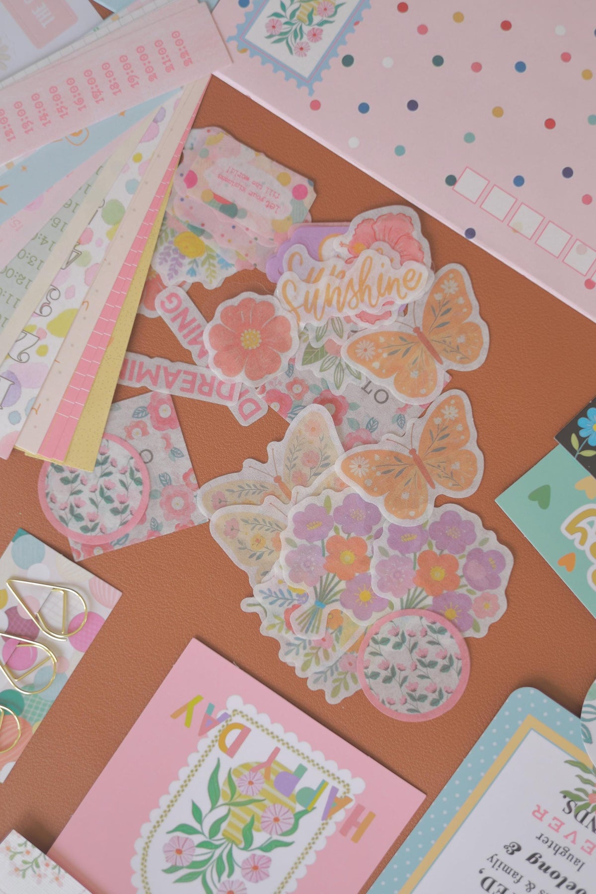 Vintage Junk Journal Ephemera Kit 97Pcs Scrapbook Paper Washi Sticker Pack Stationery