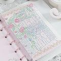 A7 Acrylic Filofax Personal Planner Dashboard, Rococo Flower Window Divider, Clear Botanical Photocard Decor