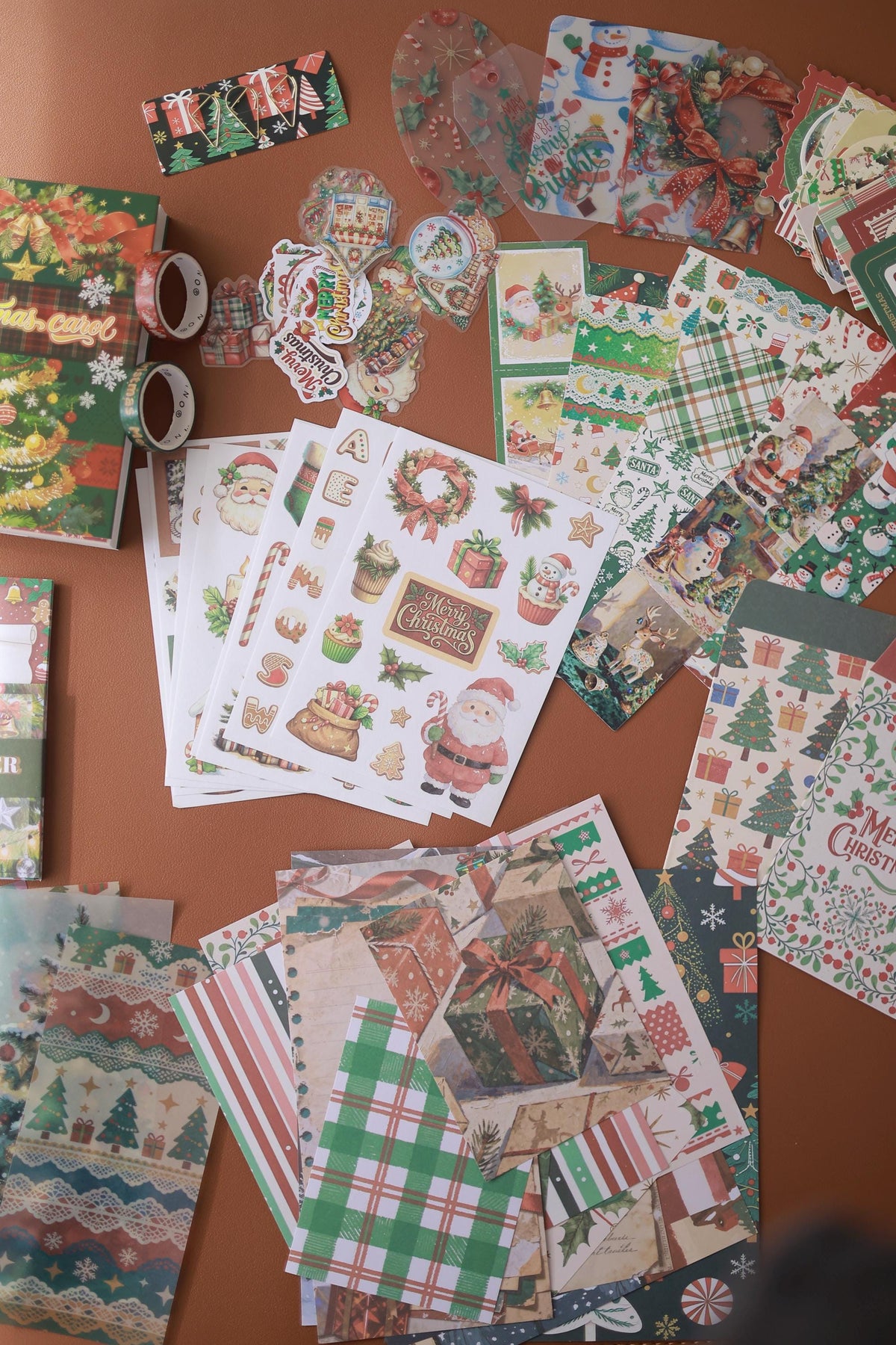 Christmas Journal Gift Box Holiday Scrapbook Set Stationery Pack