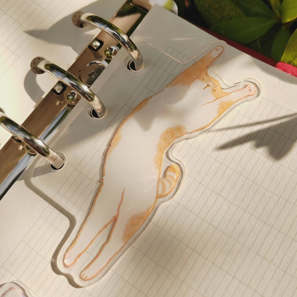 Cat Acrylic Journal Divider Insert Tab Kawaii Kitten Planner Page Marker Decor