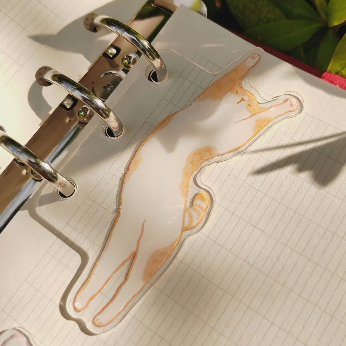 Cat Acrylic Journal Divider Insert Tab Kawaii Kitten Planner Page Marker Decor