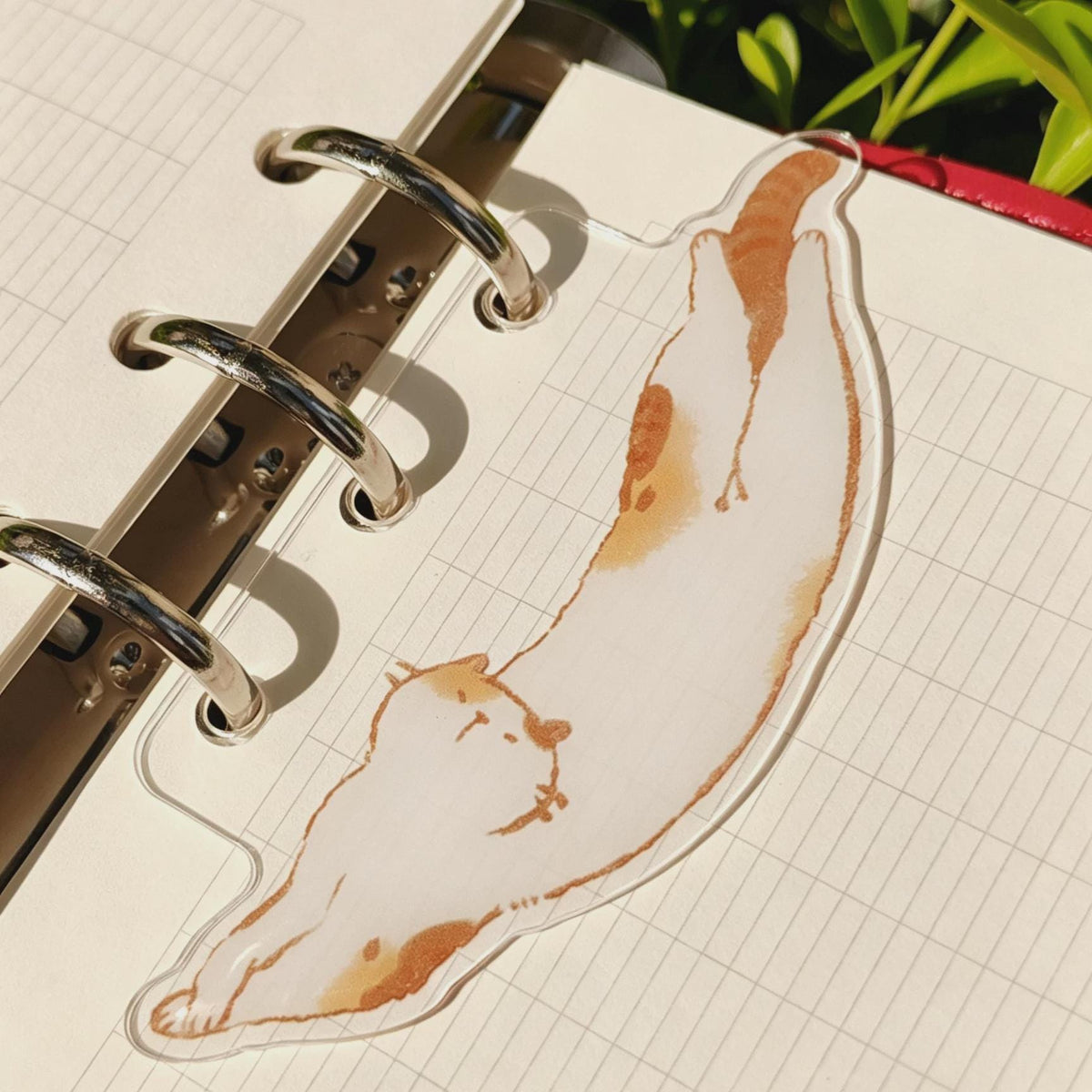 Cat Acrylic Journal Divider Insert Tab Kawaii Kitten Planner Page Marker Decor