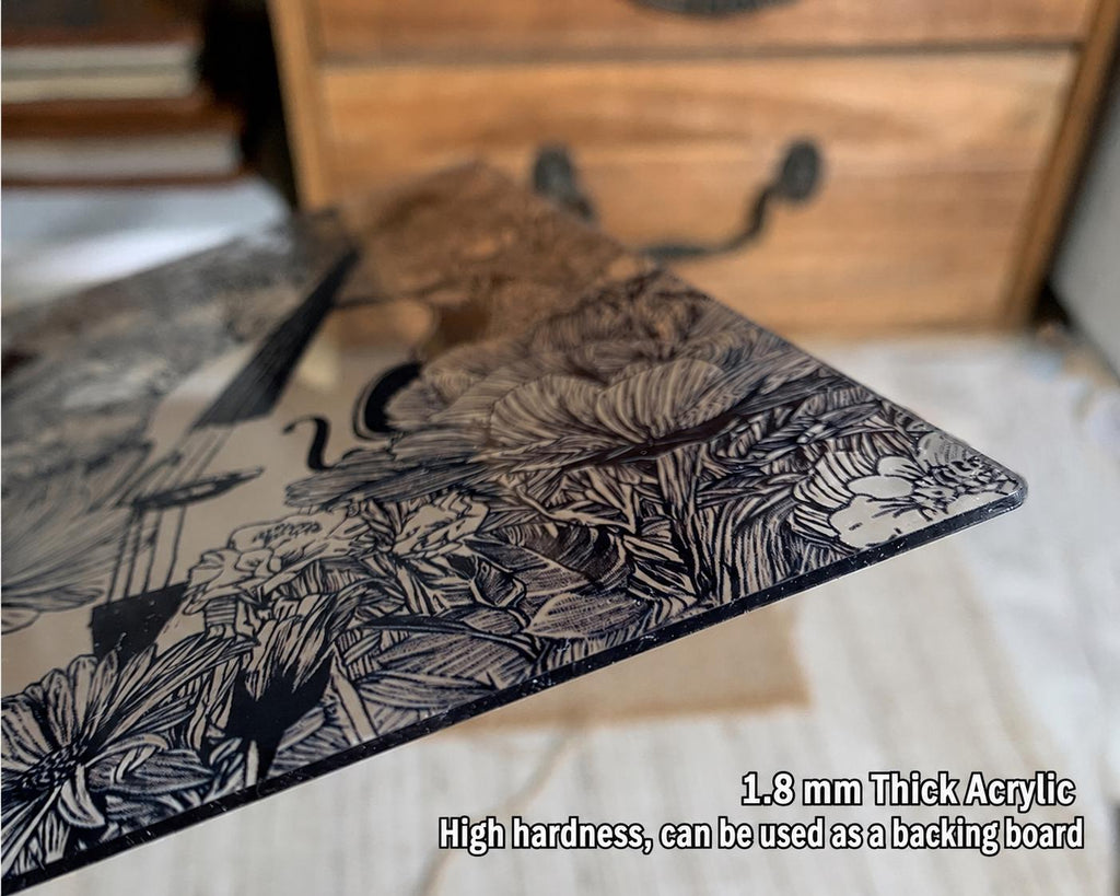 A5 A7 Acrylic  Filofax Personal Planner Dashboard, Botanical Engraved 6-Ring Binder Divider